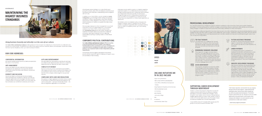 Sandy Spring Bank Corporate Sustainability Report PDF