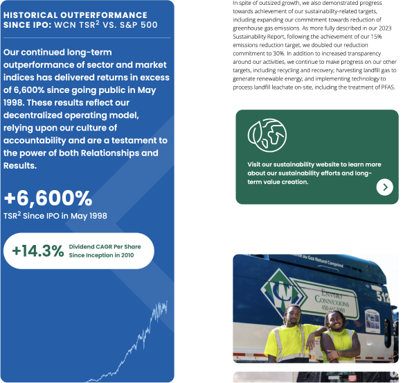 Waste Connections Annual Report Website Mobile